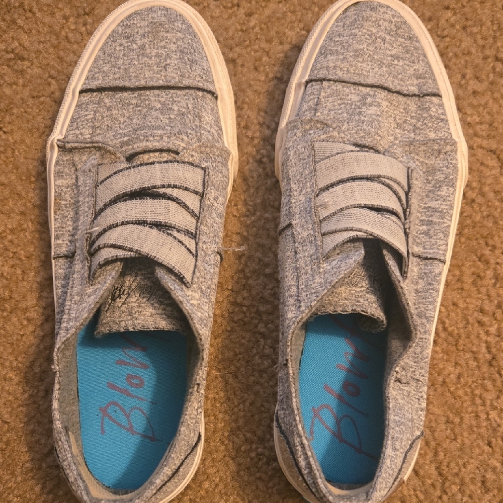 Blowfish Gray and Blue Sneakers with Minimalist Design